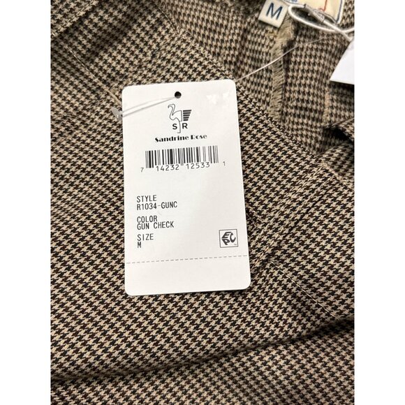 Free People Sandrine Rose Houndstooth Cropped Pants M NWT MSRP $148 Utility - Picture 4 of 7